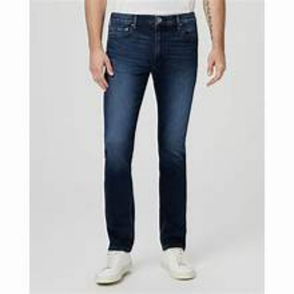 Paige Mens Lennox Jeans Sz 32 Slim Fit Denim Blue Stretch Waist=32 Inseam=33